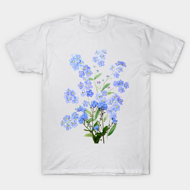 blue forget me not 2024 T-Shirt by colorandcolor